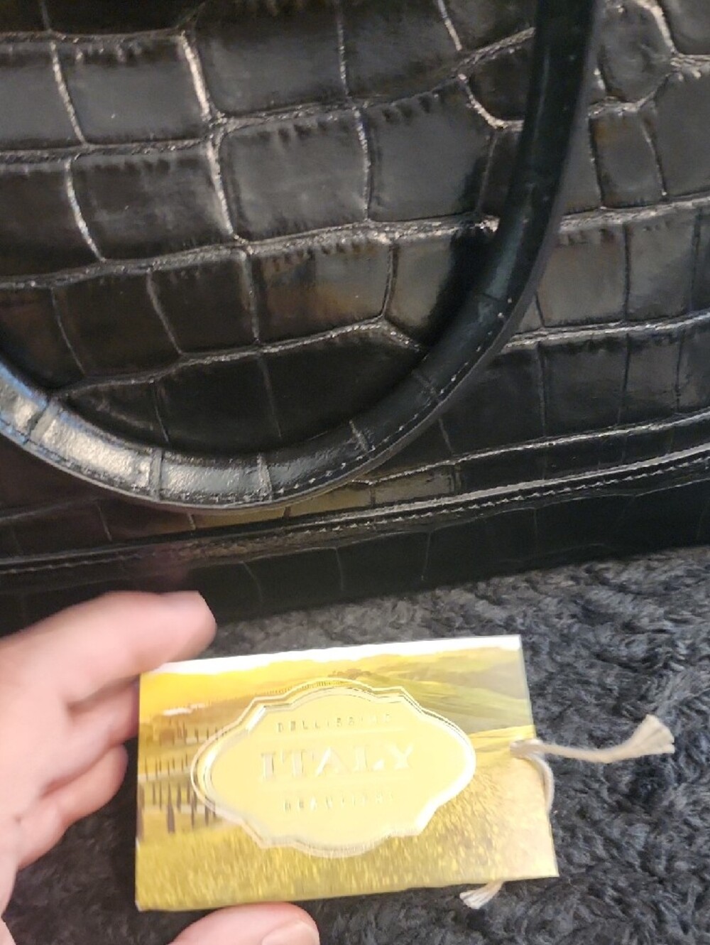 Pratesi FIRENZE Leather Satchel with Gold Hardware - Picture 6 of 6